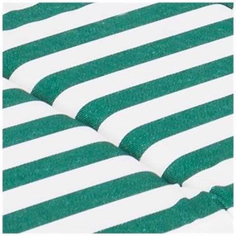 Cuscino Per Lettino Da Giardino, Facile Da Montare, Fodera Per Cuscino Per Lettino Da Giardino, Cuscino Per Sedia A Sdraio - Lunghezza 182 Cm, Larghezza 42 Cm - Verde Con Strisce - Foto 2
