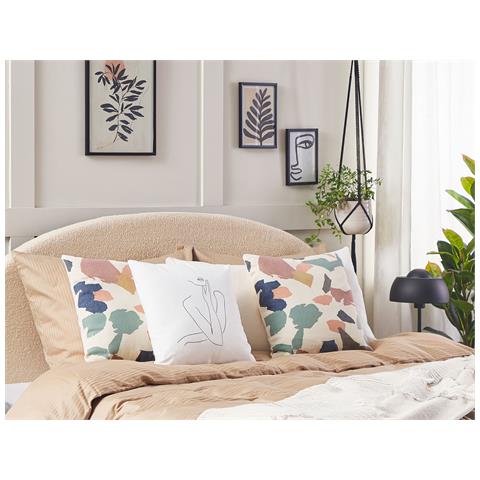 Set Di 2 Cuscini Fothergilla 45 X 45 Cm Multicolore Trama Astratta - Foto 1