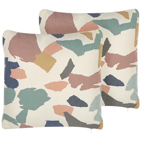 Set Di 2 Cuscini Fothergilla 45 X 45 Cm Multicolore Trama Astratta - Foto 6