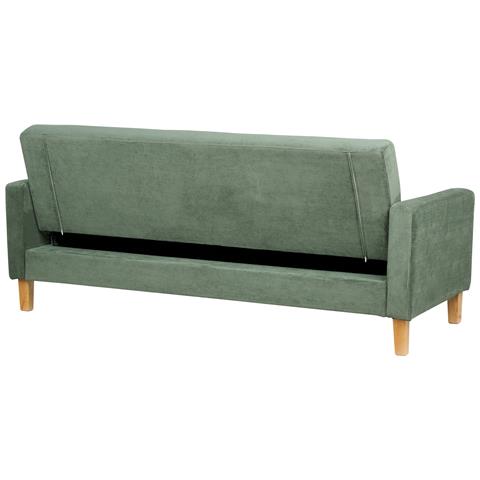 Divano Letto 3 Posti Vehkoo Tessuto Verde Scuro - Foto 13