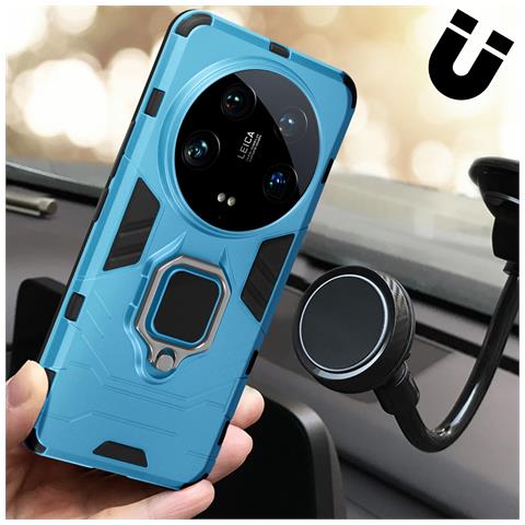 Cover Per Xiaomi 14 Ultra Anello Supporto Bi-materia Anti-urto - Foto 2