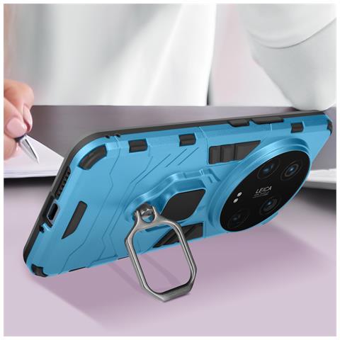 Cover Per Xiaomi 14 Ultra Anello Supporto Bi-materia Anti-urto - Foto 5