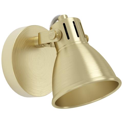 Spot Moderno Seras In Acciaio Ottoneottone Spazzolato 1 Luce Gu10 3w Ip20 - Foto 1