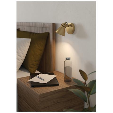 Spot Moderno Seras In Acciaio Ottoneottone Spazzolato 1 Luce Gu10 3w Ip20 - Foto 3