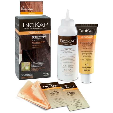 Nutricolor 7,4 New Biondo Ramato Tinta Tubo + Flacone - Foto 1