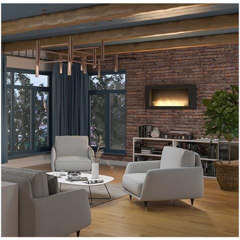 Murall 120 - Biocamino Da Parete - Bianco - Foto 1