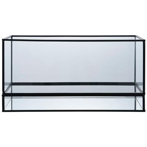 Portacandela Hurricane - Nero - Metallo - 12x30x15 Cm - Foto 1