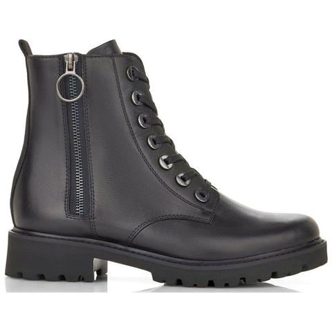 Black Casual Closed Booties Stivaletti Pelle Scarpe Donna Nero Eu 40, D8671-01 - Foto 1