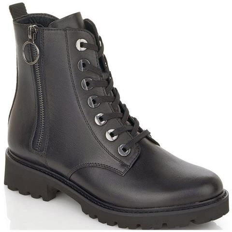 Black Casual Closed Booties Stivaletti Pelle Scarpe Donna Nero Eu 40, D8671-01 - Foto 2
