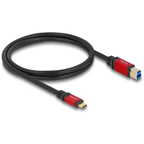 Cavo USB 5 Gbps USB Type-C maschio per USB Tipo-B maschio 1 m metallo rosso - Foto 2