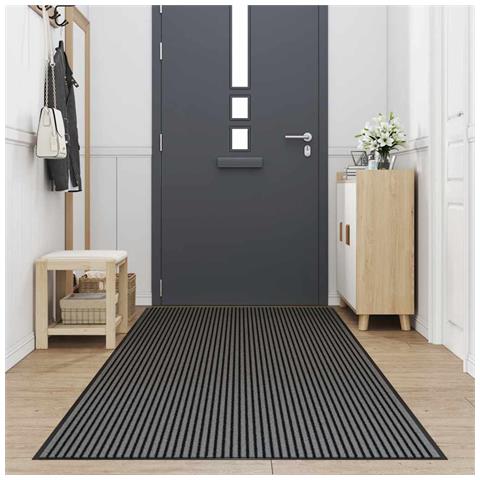 Zerbino A Strisce Nere E Grigie 115x500 Cm - Foto 2