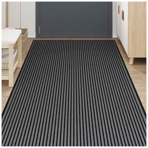 Zerbino A Strisce Nere E Grigie 115x500 Cm - Foto 3