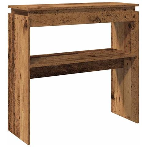 Tavolino Consolle Legno Antico 80x30x80 Cm In Truciolato - Foto 1