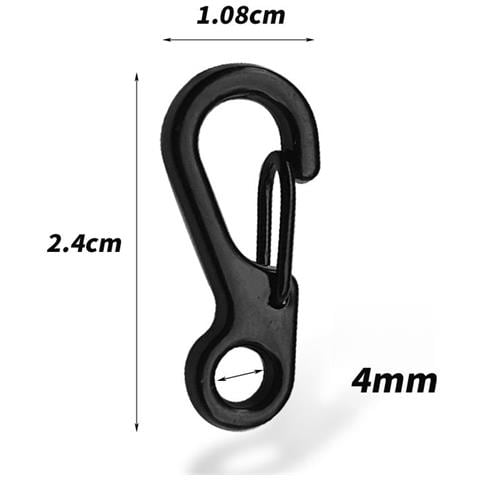 Mini Portachiavi Con Fibbia Tattica 3 Pezzi, Moschettone In Lega Di Alluminio - Foto 2