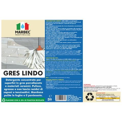 Gres Lindo 5lt - Detergente Per Gres Porcellanato - Foto 2
