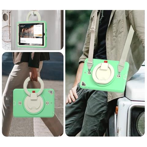 Custodia Verde Per Samsung Galaxy Tab A8 10.5"" Con Cintura Regolabile E Stile Unico! - Foto 2