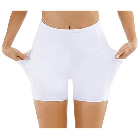 Pantaloncini A Compressione - Perfetti Per Yoga E Fitness White M - Foto 2