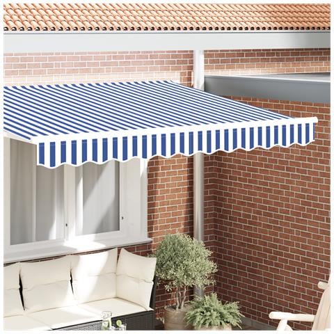 Tendone Valance per telaio da 2,5 m Blu e Bianco 2,3x0,2 m - Foto 2