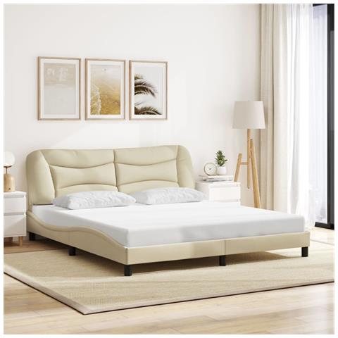 Giroletto senza Materasso Crema 180x200 cm in Tessuto - Foto 2