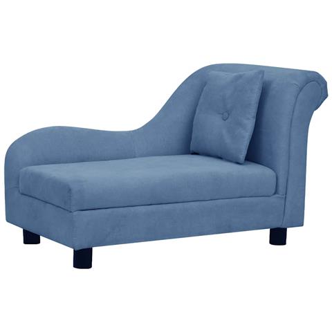 Divano per Cani con Cuscino Blu 83x44x44 cm in Peluche - Foto 1