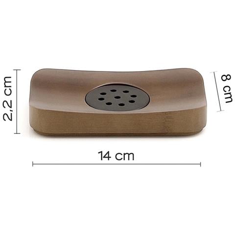 Portasapone D'appoggio In Bambù 3911 Serie Dafne Noce - Foto 2