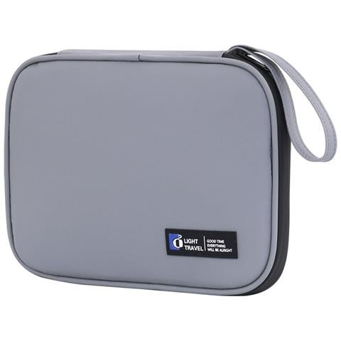 Custodia Portatile Per Archiviazione Digitale - Organizzatore Universale Per Accessori Compatibile Con Cavi, Unità Usb, Caricabatterie E Documenti Grey - Foto 1