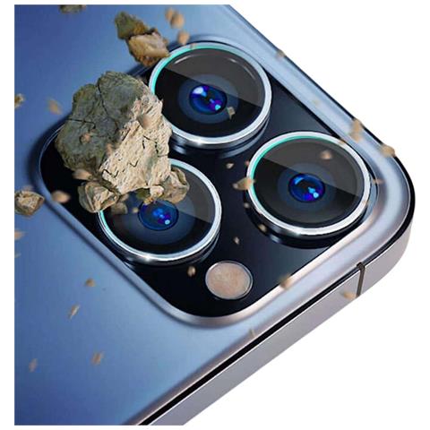 4 Lotti Di Protezioni Per Obiettivo Fotocamera Per Iphone 15 Pro Vetro Ibrido 6h, Trasparente - Foto 2