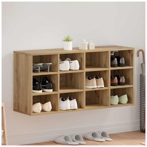 Mobile per scarpe rovere artigianale 103x30x51 cm - Foto 2