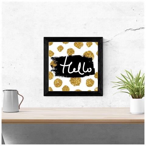 Set Di 6 Stampe Foglie Di Auguri Timbrate Ciao, Ciao, Bonjour, Wow 20x20 20x20 Senza Cornice - Foto 6