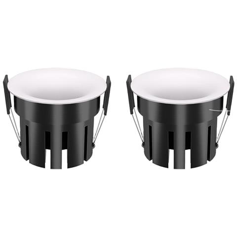 Set Di 2 Faretti Led Da Incasso 10w, Design Curvo Senza Cornice, Foro 75mm, 4000k - Foto 1
