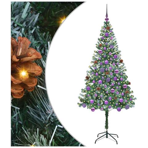 Albero di Natale artificiale Verde 180 cm PVC e Acciaio - Foto 1