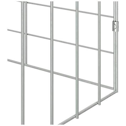 Gabbia per Conigli Argento 400 x 78 x 78 cm Acciaio zincato - Foto 9