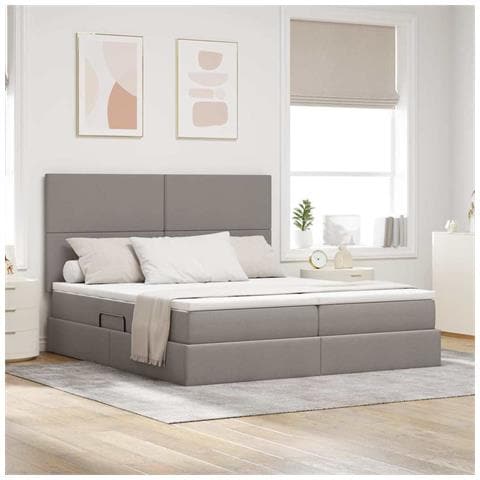 Letto con luci a strisce a LED Talpa 180 x 200 cm Tessuto - Foto 2