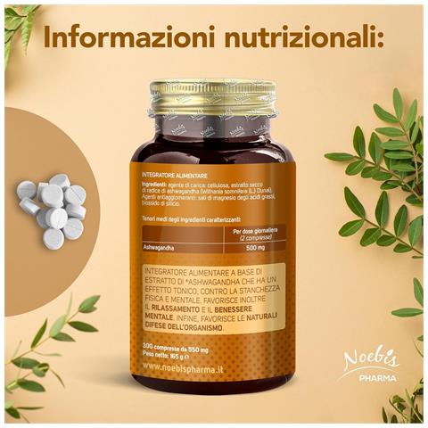 Ashwagandha 300 Compresse - Estratto di Radice - Tono, Energia ed Equilibrio Quotidiano - Foto 2