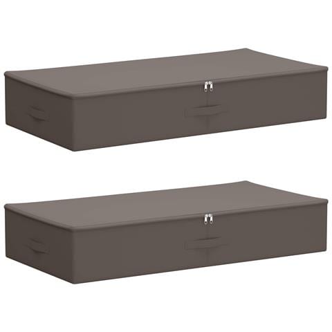 Scatola di Stoccaggio 2 pcs Grigio 100 x 50 x 18 cm - Foto 1