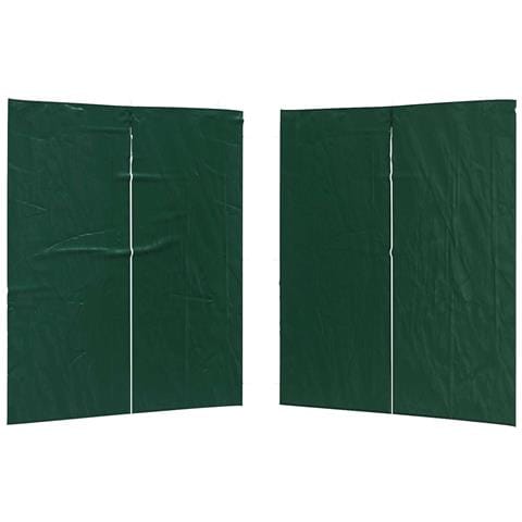 Parete per tenda da festa 2 pcs Verde 200 x 195 cm PE e Acciaio - Foto 1