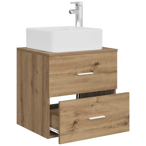 Mobile Lavabo da Parete Rovere Artigianale 53 x 34,5 x 63 cm - Foto 2