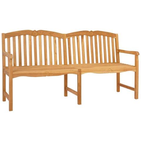 Panchina in legno intagliata a mano Naturale 180,5 x 60 x 96 cm - Foto 1