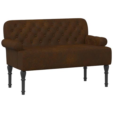 Loveseat con bottoni imbottiti Marrone 120 x 65 x 78 cm - Foto 1