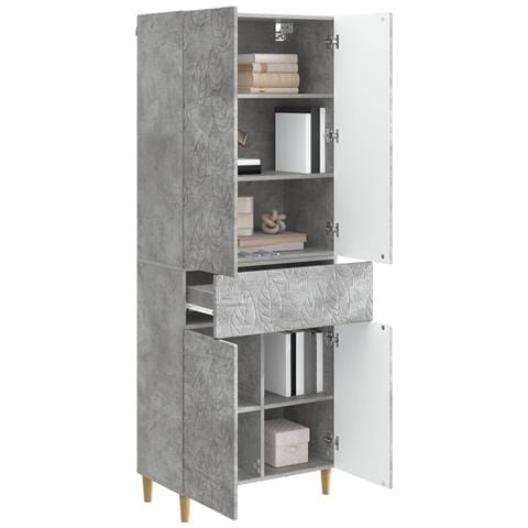 Set di armadi 2 pcs Grigio Cemento Legno ingegnerizzato - Foto 2