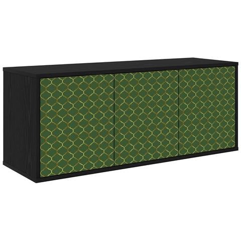Mobile TV da Parete GELEEN 102 x 33 x 40 cm Rovere Nero - Foto 1