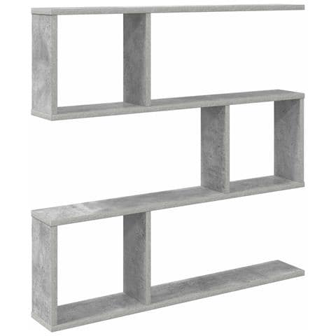 Scaffale da parete Grigio Cemento 80 x 12 x 79,5 cm - Foto 1