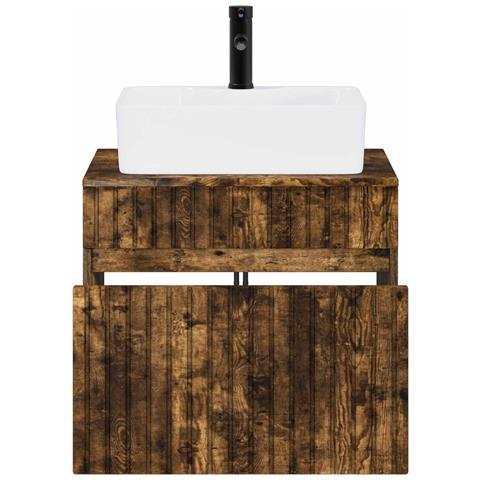 Set di mobili per il bagno Rovere Fumo Legno ingegnerizzato - Foto 10