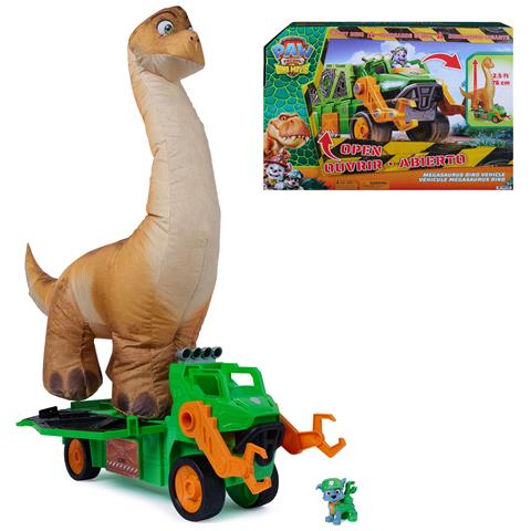 PAW Patrol : Missione Dinosauri, Megasauro Gonfiabile da 76,2 cm, Veicolo e Personaggio Rocky, Giocattoli per Bambine e Bambini in Età prescolare, 3+ Anni - Foto 1