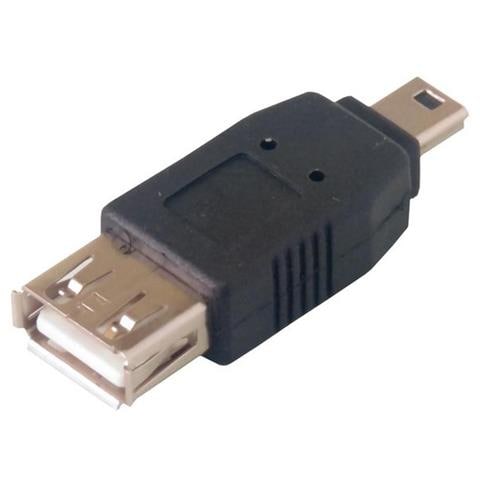 Adattatore USB A femmina / Mini USB B maschio a 5 pin (USB-AF / MU5M)  - Foto 1