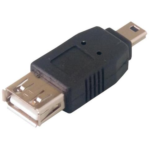 Adattatore USB A femmina / Mini USB B maschio a 5 pin (USB-AF / MU5M)  - Foto 2