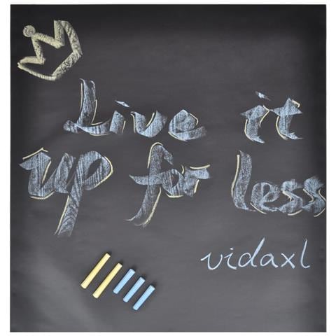 Lavagna Adesiva da Parete 0,6x2 m 2 Rotoli con Gessetti - Foto 2