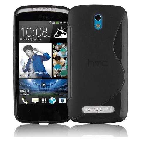 Custodia Compatibile Con Htc Desire 500 In Nero Ossido - Coperchio Protettivo In Silicone Tpu Flessibile - Foto 1