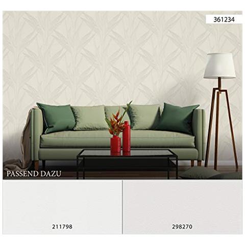 298270 - Carta Da Parati In Tessuto Non Tessuto""scandinavian Blossum"", Monocromatica, Colore: Bianco Perla - Foto 3