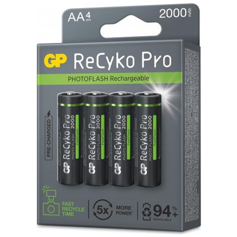 1x4 GP ReCyko Pro NiMH FOTO Bat. AA / Mignon 2000mAh Pro, NEW - Foto 2